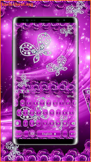 Temptation purple rose diamond butterfly screenshot