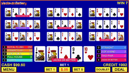 Ten Hand Video Poker screenshot