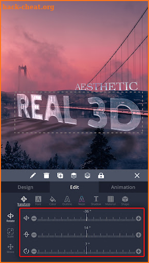 TENADA, 3D text & Shape Effect screenshot
