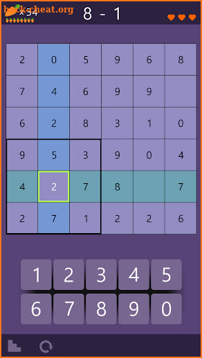 Tendoku, Number Puzzle, Make a sum be x10 screenshot