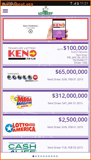 Tennessee Lottery Official App screenshot