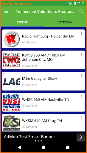 Tennessee Volunteers Football Radio screenshot