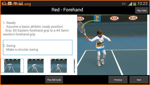 Tennis Australia Technique screenshot