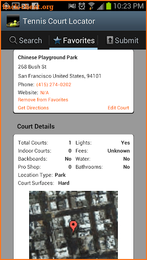 Tennis Court Locator screenshot