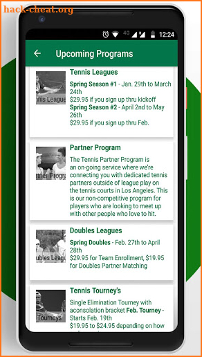 Tennis League Network App screenshot