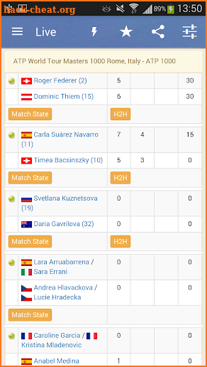 Tennis Live Score screenshot
