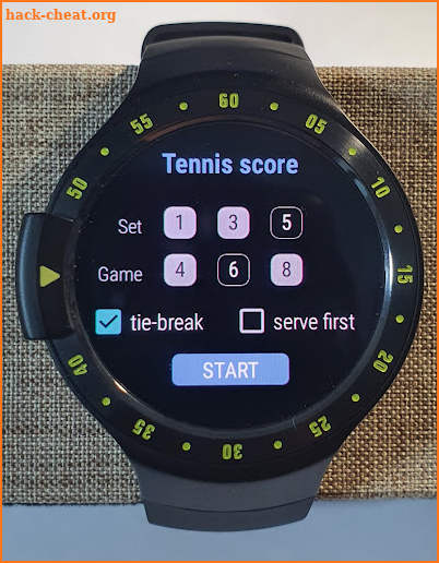 Tennis score for Wear OS screenshot