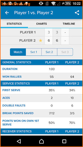 Tennis • Tracker screenshot