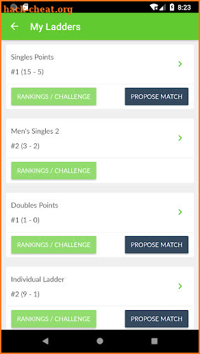 TennisRungs screenshot