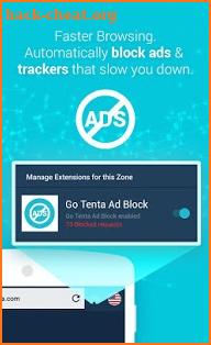 Tenta Private VPN Browser + Ad Blocker (Beta) screenshot