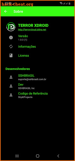 TERRORXDROID SSH/SlowDNS/SSL) screenshot