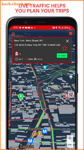 Tesla Supercharger Map screenshot