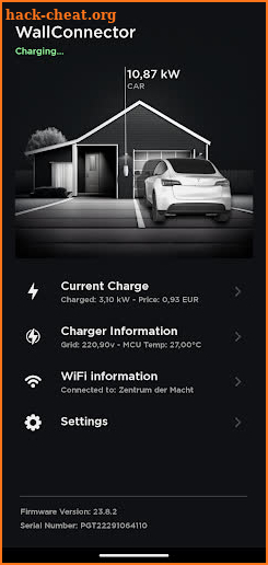 Tesla Wall Connector Plus screenshot