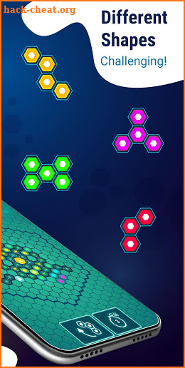 Tetcore - hex block and brick drop puzzle game screenshot