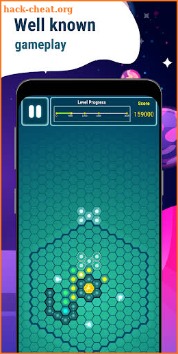 Tetcore - hex block and brick drop puzzle game screenshot
