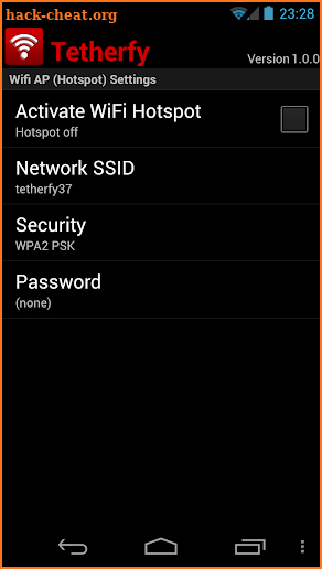 Tetherfy(WiFi Tether w/o Root) screenshot