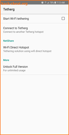 Tetherg - mobile wifi hotspot screenshot