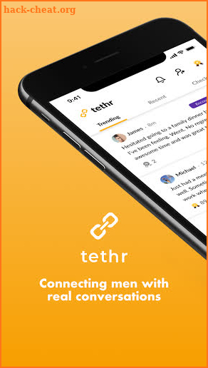 tethr: Men’s Mental Health Support Community screenshot