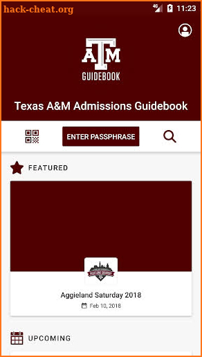 Texas A&M Admissions Guidebook screenshot