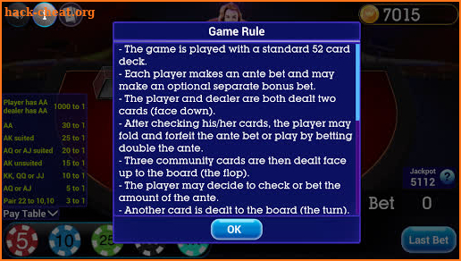 Texas Holdem Bonus Poker screenshot