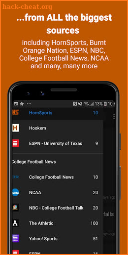 Texas Longhorns Football News screenshot