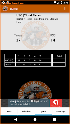 Texas Longhorns Football News screenshot