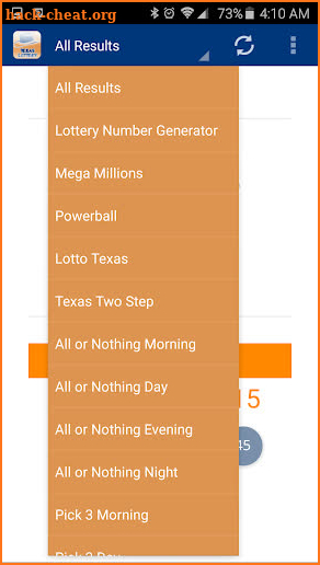 Texas Lottery Results screenshot
