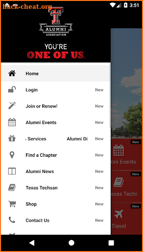 Texas Tech Alumni Association screenshot
