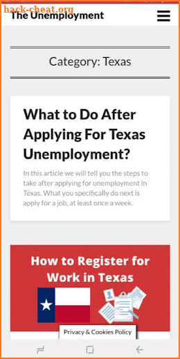 Texas Unemployment App screenshot
