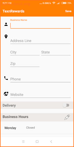 TexnRewards - Online Order Management app screenshot