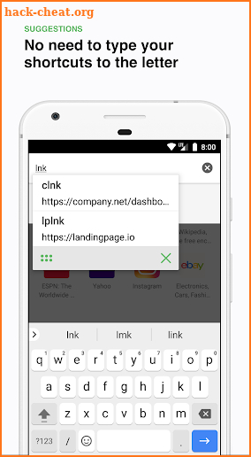 Texpand - Abbreviation expansion typing aid screenshot