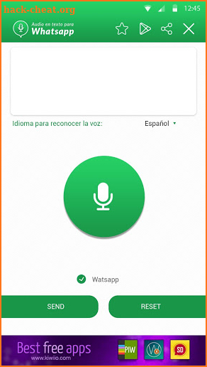 Text Audio for WhatsApp screenshot