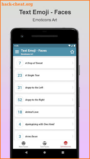 Text Face Emoticons - Symbol - Ascii Art Generator screenshot