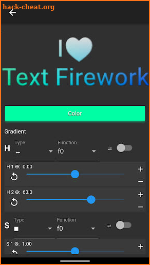 Text Firework - preview screenshot