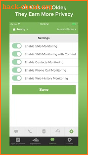 Text Monitoring App: SaferKid screenshot