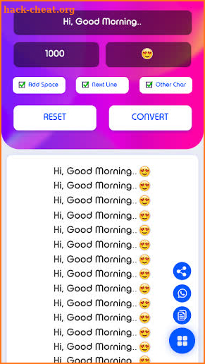 Text Repeater For Messages & Emoji’s To Text screenshot