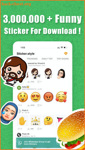 Text Sticker 2021 for WhatsApp - WAStickerApps screenshot