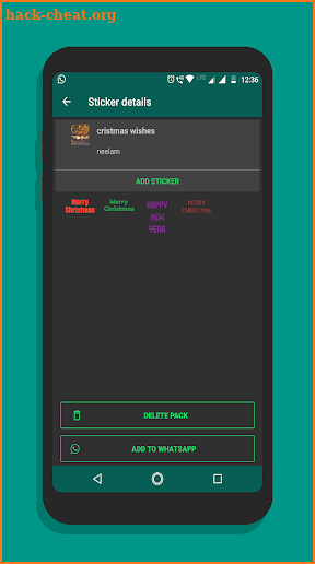 Text sticker maker for whatsapp - text stickers screenshot
