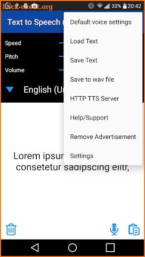 Text to Speech (TTS) screenshot