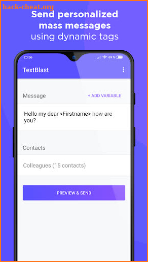 TextBlast Bulk SMS screenshot