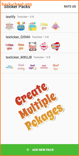 Texticker, Create Text Stickers - WAStickerApps screenshot