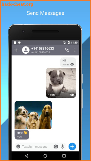 TextLight - experimental messaging app screenshot