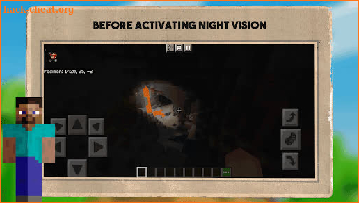 Texture Night Vision Mod MCPE screenshot