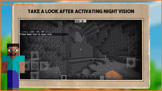 Texture Night Vision Mod MCPE screenshot