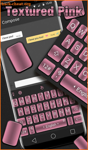 Textured Pink Keyboard Theme screenshot
