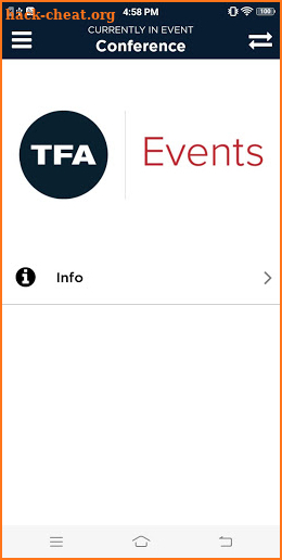 TFA Events screenshot