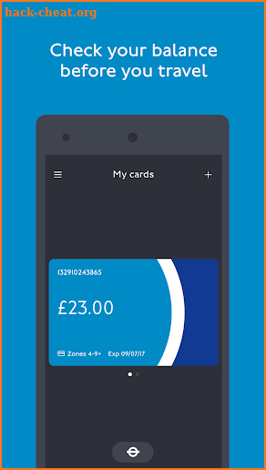 TfL Oyster and contactless screenshot