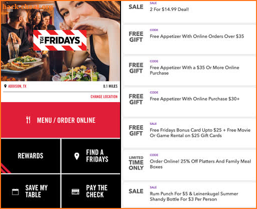 TGI Fridays Deals - Restaurants Coupons and Games screenshot