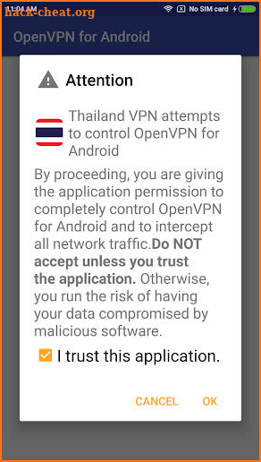Thailand VPN - Plugin for OpenVPN screenshot