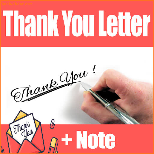 Thank You Letter and Notes screenshot